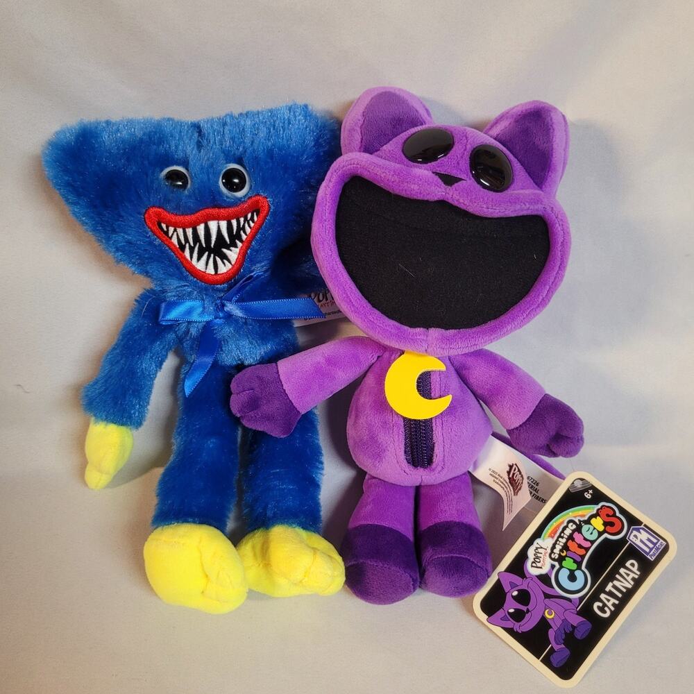 Authentic Phatmojo Catnap 8" New Scary Huggy Wuggy Teeth 9” Plush Poppy Playtime